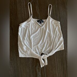 Lulus tie front ribbed tank top